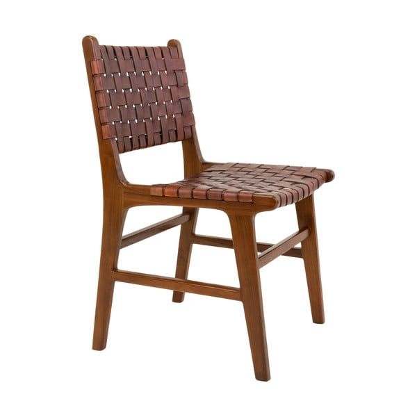 Hnedé jedálenské stoličky z teakového dreva v súprave 2 ks Perugia – House Nordic-image-3