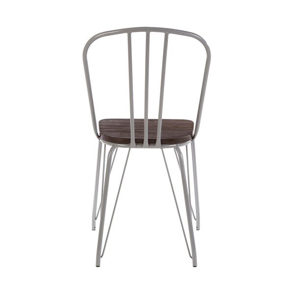 Sivá/v tmavo prírodnej farbe jedálenská stolička z brestového dreva District – Premier Housewares-image-4