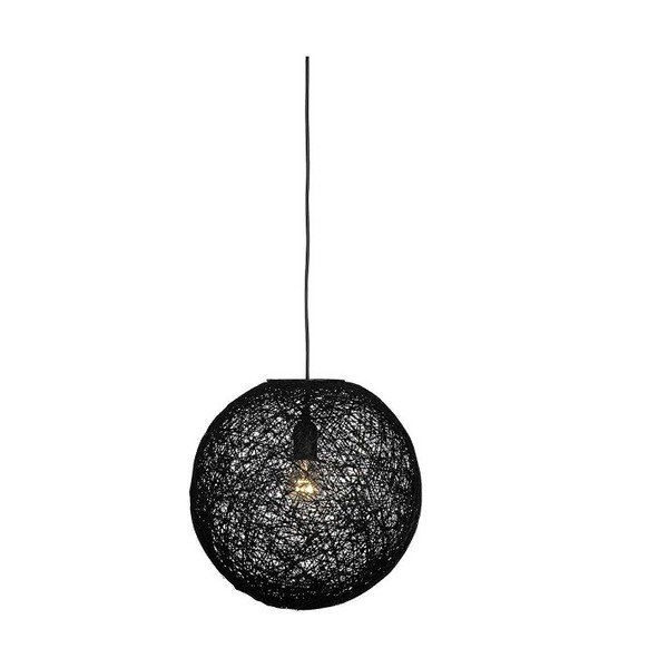 Čierne stropné svietidlo LABEL51 Twist, ⌀ 60 cm