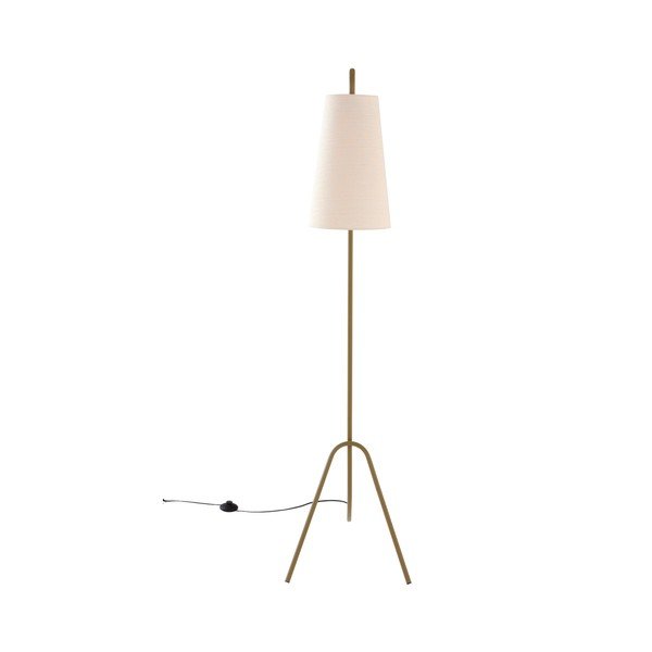Khaki/krémovobiela látková stojacia lampa s ohýbateľnou konštrukciou (výška  154 cm) Vivienne – Jotex-image-3