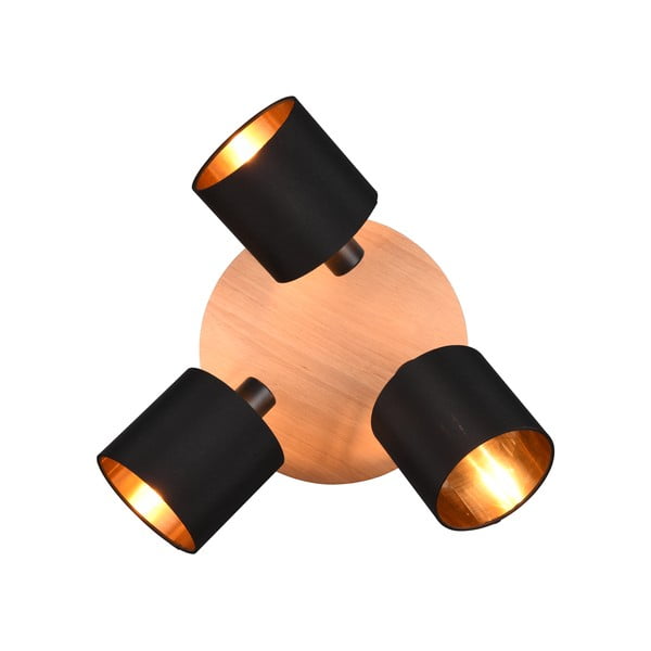 Bodové svietidlo v čierno-prírodnej farbe ø 12 cm Tommy – Reality-image-4