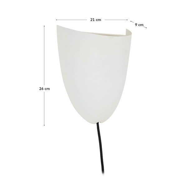 Biele nástenné svietidlo do zásuvky Nibla – Kave Home-image-4