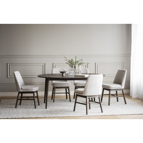 Tmavohnedý rozkladací jedálenský stôl z dubového dreva 105x170 cm Tyler – Rowico-image-1