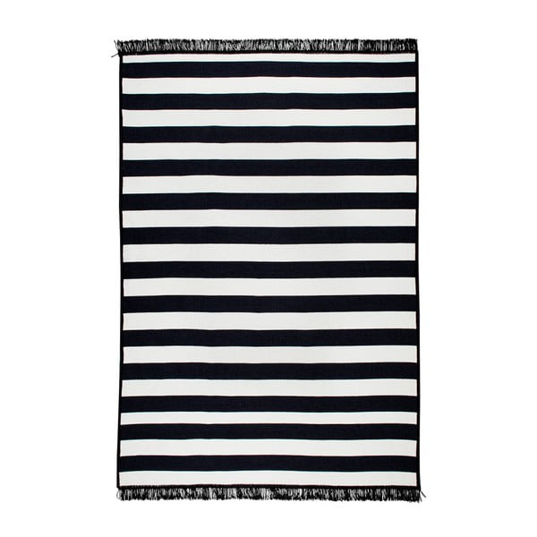 Čierno-biely obojstranný koberec Sentinus, 140 × 215 cm