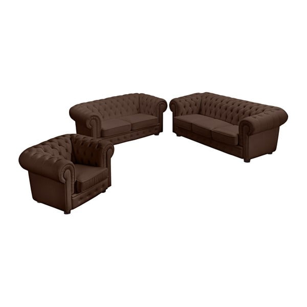 Hnedá pohovka z imitácie kože Max Winzer Bridgeport, 172 cm-image-1