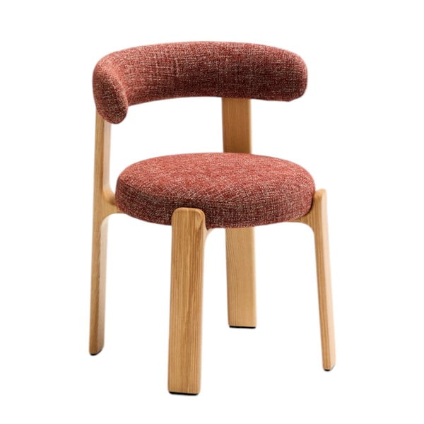 Jedálenská stolička z jaseňového dreva v prírodnej farbe/v terakotovej farbe Granite – Kave Home