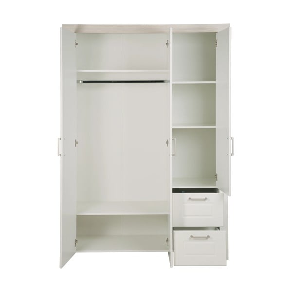 Biela detská šatníková skriňa 139x199 cm Felicia – Roba-image-3