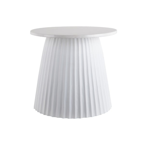 Biely mramorový okrúhly konferenčný stolík ø 45 cm Luscious – Leitmotiv