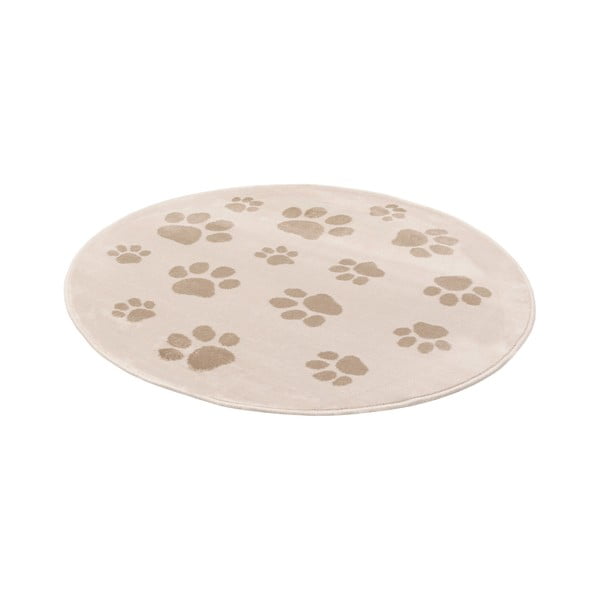 Béžový detský koberec ø120 cm Paws Light Beige – FD-image-4
