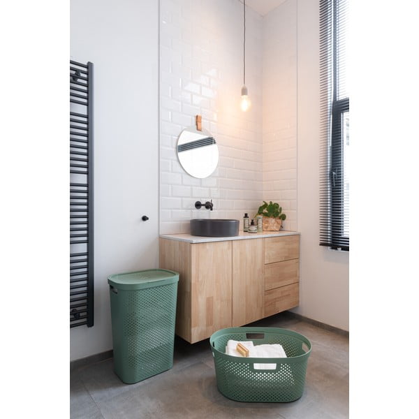 Zelený kôš na bielizeň Curver Infinity Hamper, 60 l-image-1