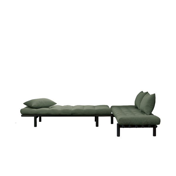 Pohovka so zeleným poťahom Karup Design Pace Black/Olive Green-image-3