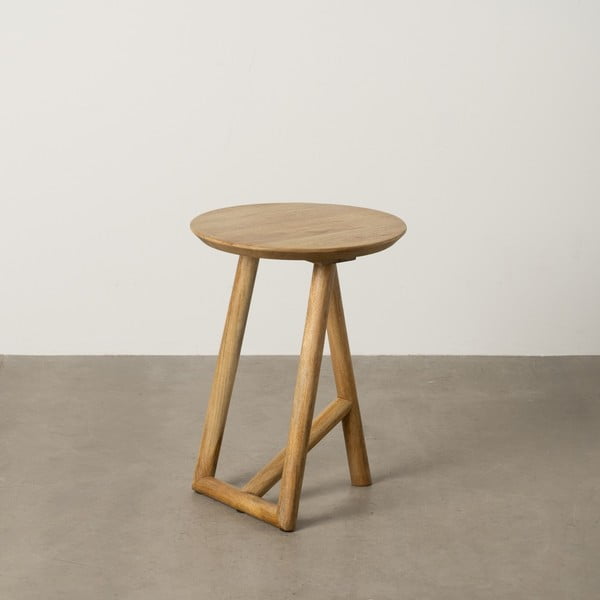 Okrúhly odkladací stolík z mangového dreva ø 40 cm Mao – Ixia-image-1