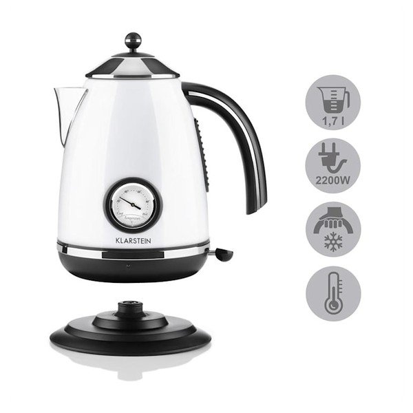 Biela rýchlovarná kanvica Klarstein Aquavita Chalet-image-3