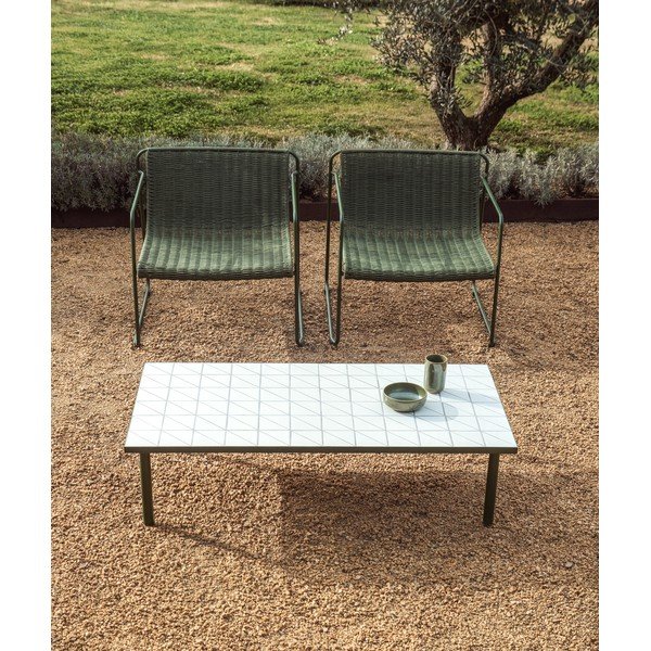 Záhradný konferenčný stolík s keramickou doskou 61x122 cm Maurina – Kave Home-image-1