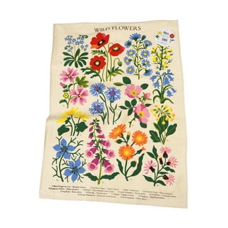 Béžová bavlnená utierka Rex London Wild Flowers, 50 x 70 cm