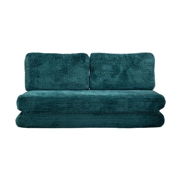 Zelenomodrá rozkladacia pohovka z textílie buklé 150 cm Faster – Mauro Ferretti