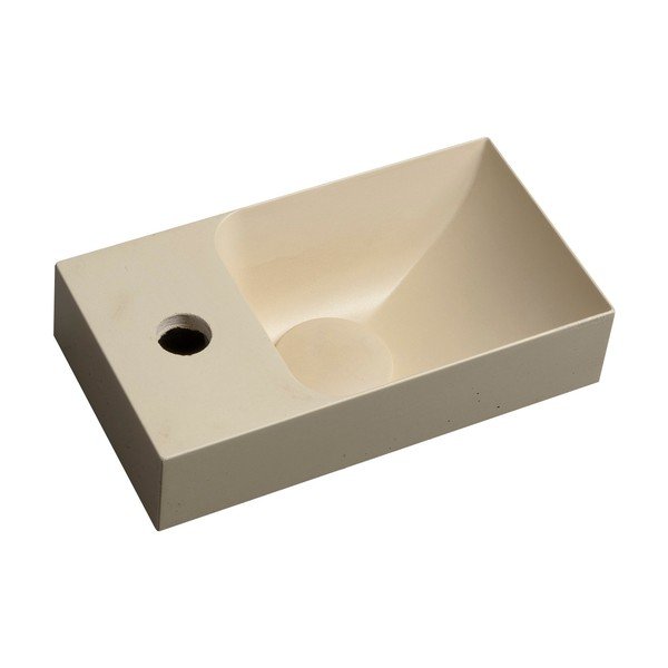 Krémové betónové umývadlo 31x17 cm Piccolino – Sapho