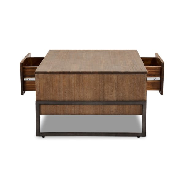 Hnedý konferenčný stolík z masívneho dreva Furnhouse Mallorca, 120 x 75 cm-image-4