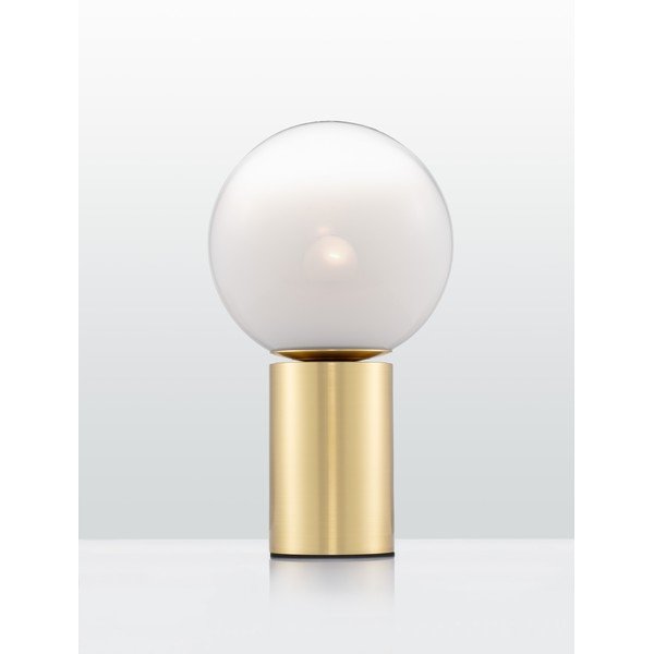 Biela/v zlatej farbe sklenená stolová lampa (výška  35,5 cm) Vita – Nova Luce-image-4
