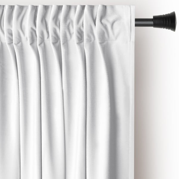 Biely zamatový dimout záves 140x245 cm Pleat – Restilo