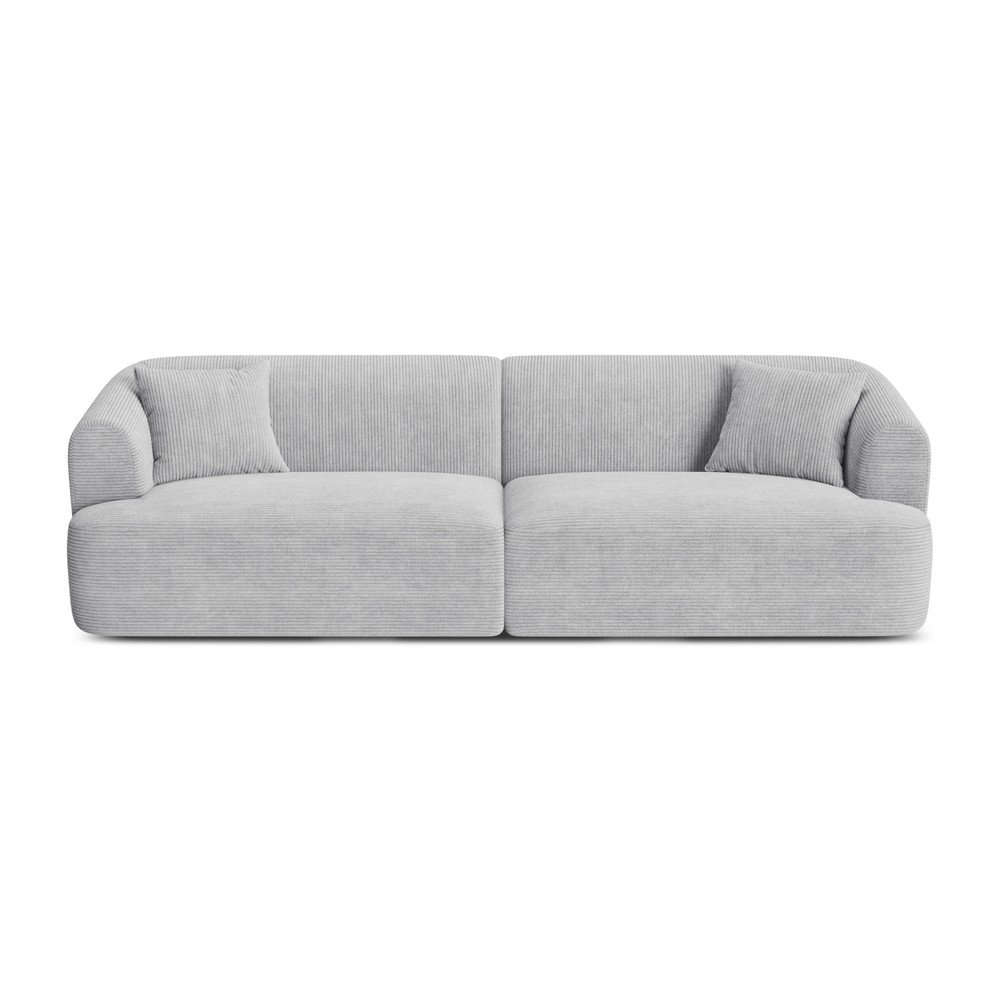 Svetlosivá menčestrová pohovka 255 cm Campi – Cosmopolitan Design