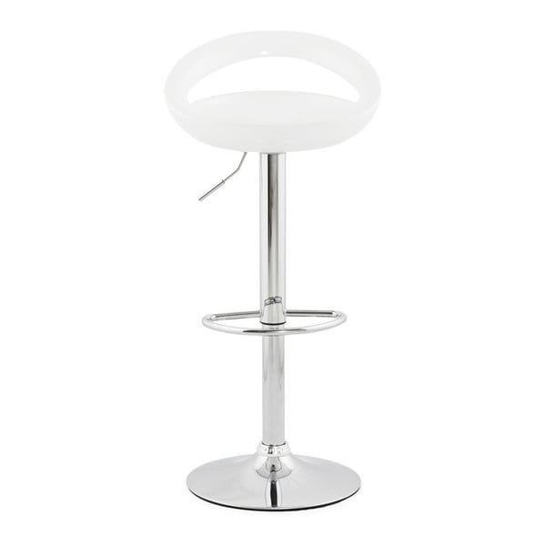 Biela nastaviteľná otočná barová stolička Kokoon Design Venus