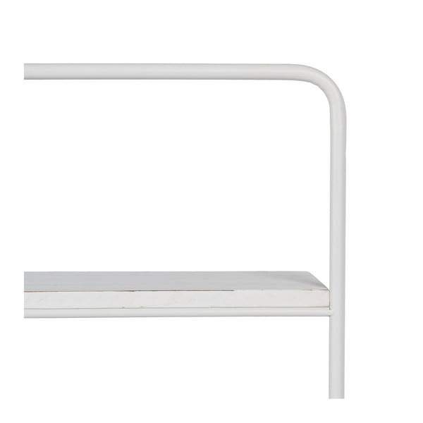 Biela poschodová kovová polica 51 cm – Ixia-image-1