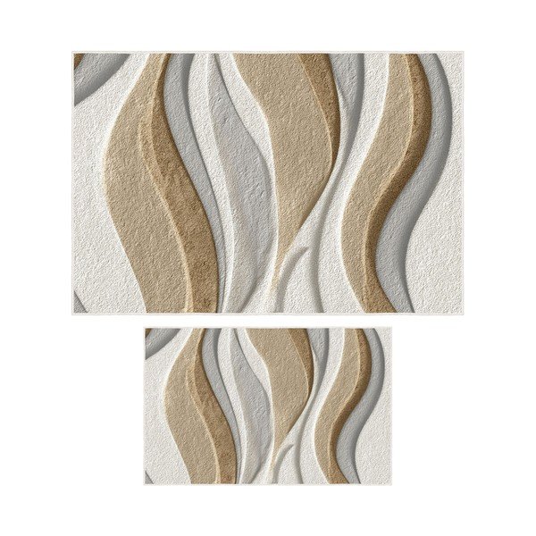 Béžové kúpeľňové predložky v súprave 2 ks 60x100 cm – Foutastic