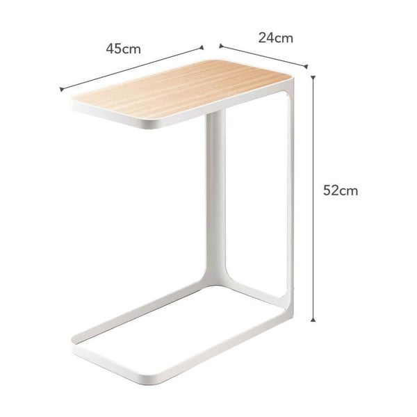 Biely odkladací stolík YAMAZAKI Frame-image-4