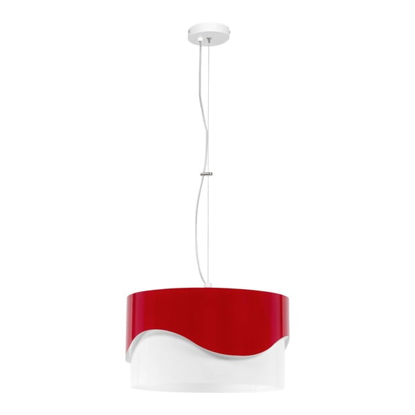 Červeno-biele stropné svietidlo Malibu