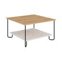 Konferenčný stolík s doskou v dubovom dekore v bielo-prírodnej farbe 80x80 cm Tonka – Marckeric