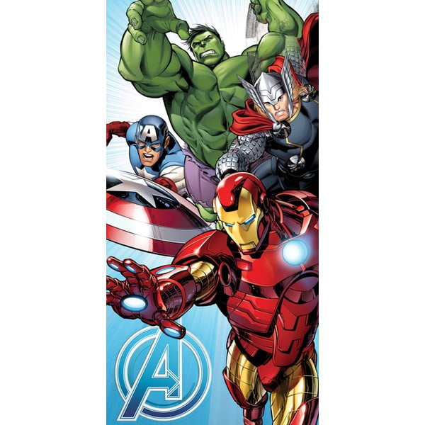 Bavlnená detská osuška 70x140 cm Avengers "Light Blue" – Jerry Fabrics