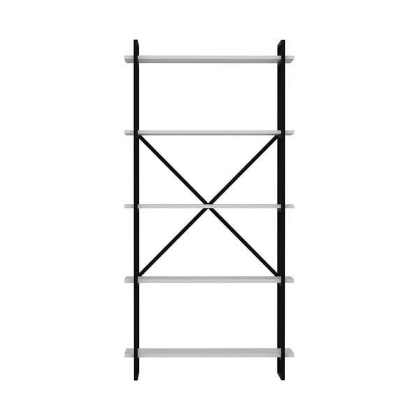 Čierno-biely regál 90x180 cm Elston - Kalune Design