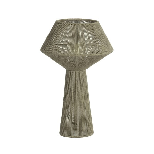 Svetlozelená stolová lampa s tienidlom z juty (výška 47 cm) Fugia – Light & Living