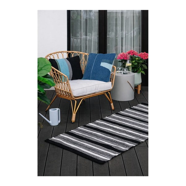 Čierno-biely obojstranný vonkajší koberec z recyklovaného plastu Green Decore Zambezi, 160 x 230 cm-image-2