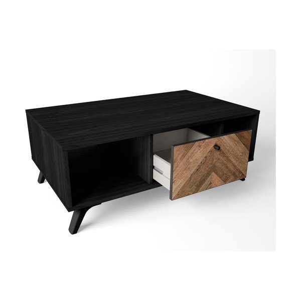 Čierny konferenčný stolík 60x100 cm Chevrons - Marckeric-image-3