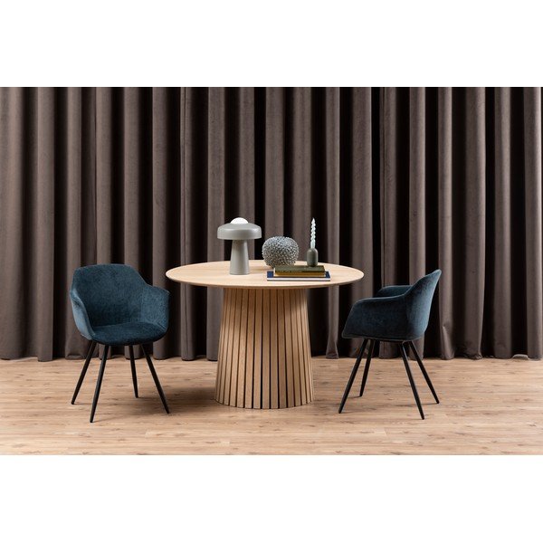 Jedálenský stôl so svetlou dubovou dýhou Actona Christo, ø 75 cm-image-1