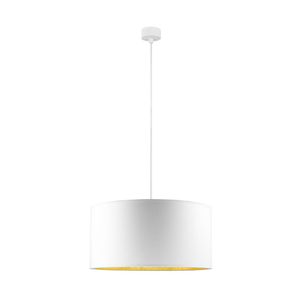 Biele stropné svietidlo s vnútrajškom v zlatej farbe Sotto Luce Mika, ∅ 50 cm