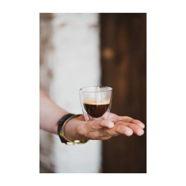 Sklenené hrnčeky v súprave 2 ks na espresso/dvojstenné 80 ml Amo – Vialli Design-image-2
