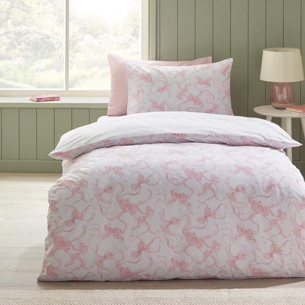 Biele obliečky na jednolôžko 135x200 cm Bow Embroidery – Catherine Lansfield-image-2