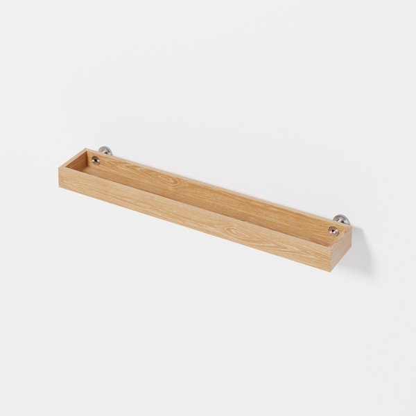 Nástenná kúpeľňová polica z dubového dreva Wireworks Yoku-image-1