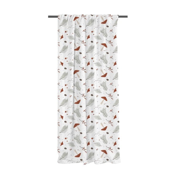 Biely záves z bavlneného saténu 110x250 cm Toadstools – Butter Kings