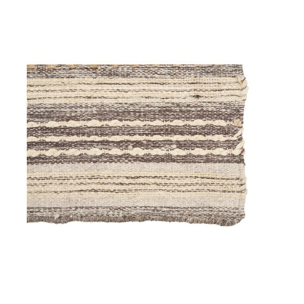 Hnedý ručne tkaný behúň s prímesou juty 80x180 cm Morena – House Nordic-image-4