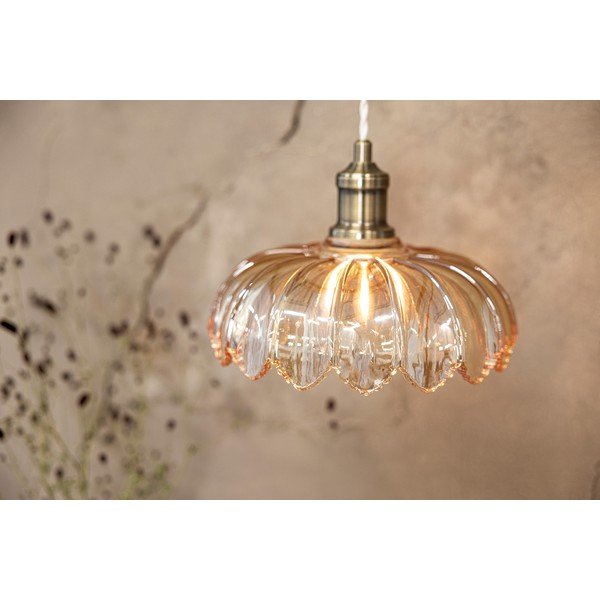 Závesné svietidlo v mosadzno-jantárovej farbe so skleneným tienidlom ø 25,5 cm Kurage – Markslöjd-image-3