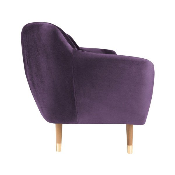 Fialová zamatová pohovka Mazzini Sofas Benito, 188 cm-image-3
