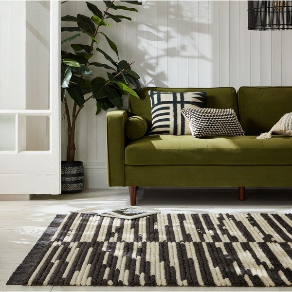 Čiernobiely koberec 120x170 cm Lina - Flair Rugs-image-1