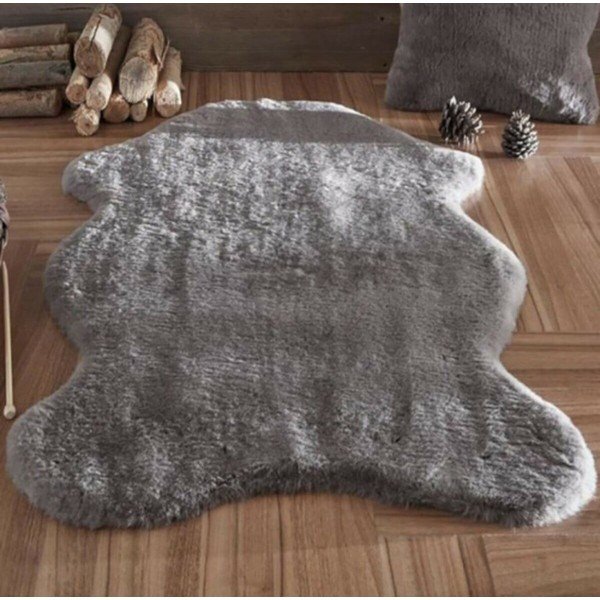Antracitovosivá syntetická kožušina 120x180 cm Pelush Anthracite – Mila Home-image-1