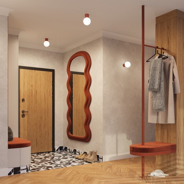 Oranžové nástenné svietidlo ø 12 cm Orbital – Sollux-image-3