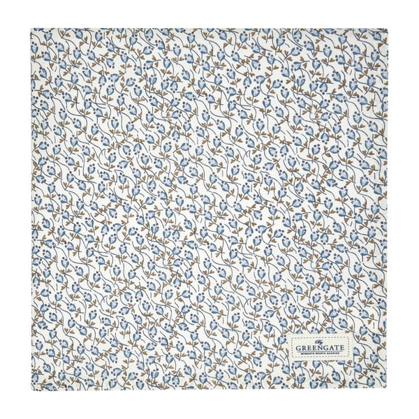 Modro-biely bavlnený obrus Green Gate Addison, 150 x 150 cm