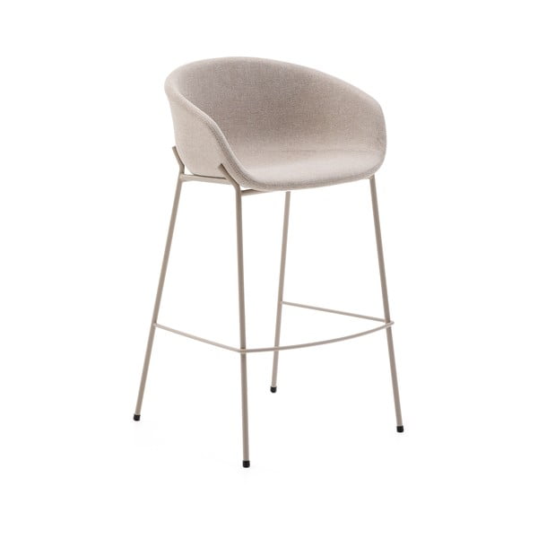 Béžová barová stolička (výška sedadla 75 cm) Yvette – Kave Home